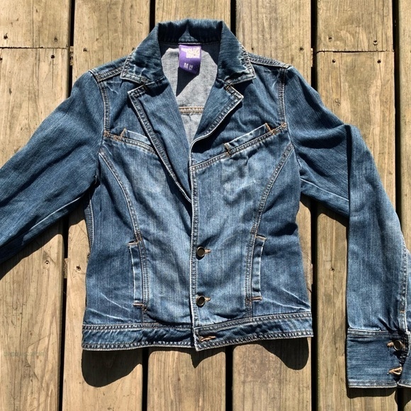 Bershka Fitted Jean Jacket Size M - Picture 1 of 9